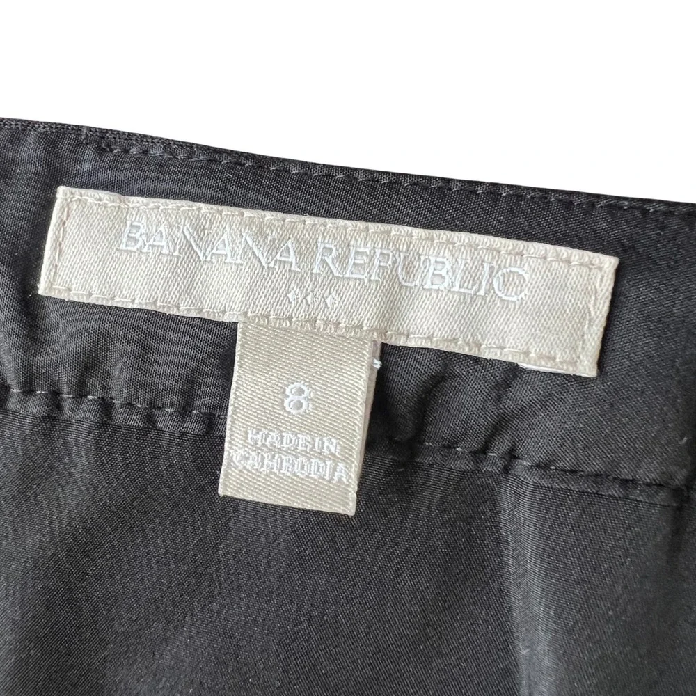 Banana Republic Tweed Herringbone Mini Skirt wool Black White Size 8‎ Preppy